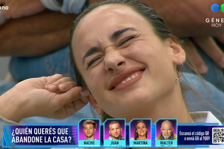 Martina quedó entre las nuevas nominadas de la casa de Gran Hermana y lo sufrió (Captura de TV)