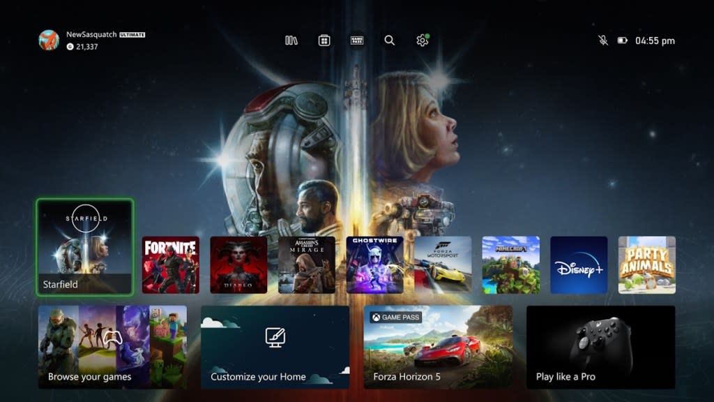 New Xbox Home UI