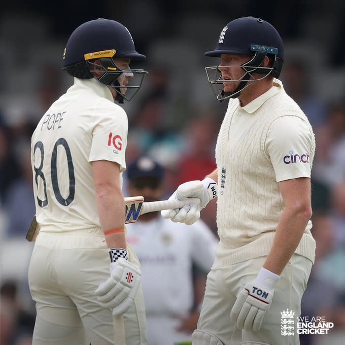 Ollie Pope and Jonny Bairstow