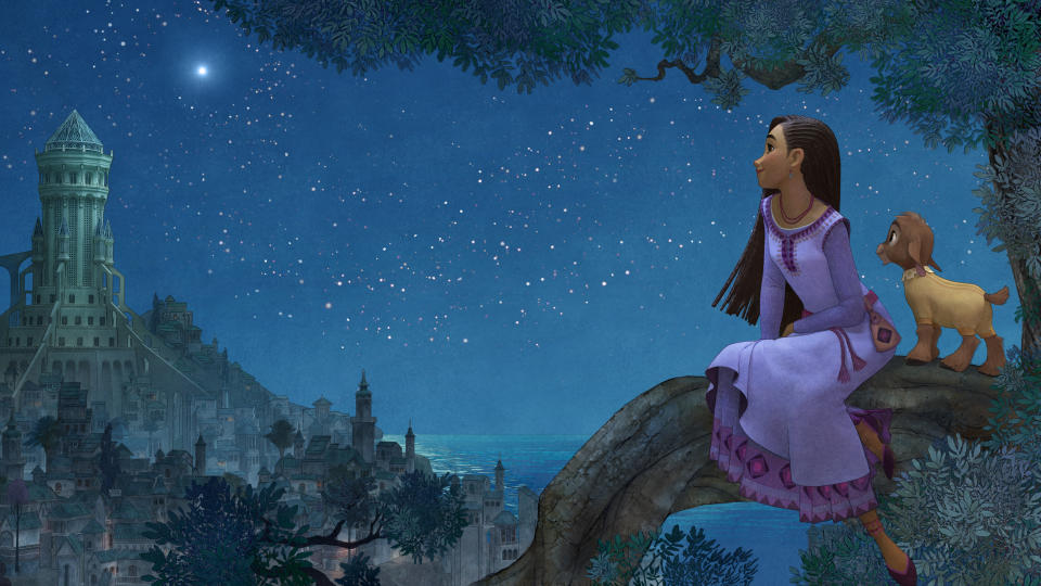 Ariana DeBose leads the voice cast of this Disney movie about the arrival of the famous wishing star. (Disney)