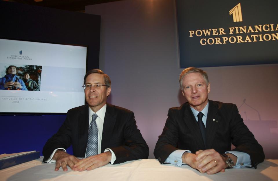 <p><b>No. 14: Jeffrey Orr (left), Power Financial Corp.</b><br> Base Salary: $4,341,000<br> Bonus: N/A<br> Shares: $2,302,179<br> Options: $2,164,623<br> Pension: $2,400,000<br> Other: $466,500<br><b>Total Compensation: $11,674,302</b><br> (Photo: Reuters) </p>