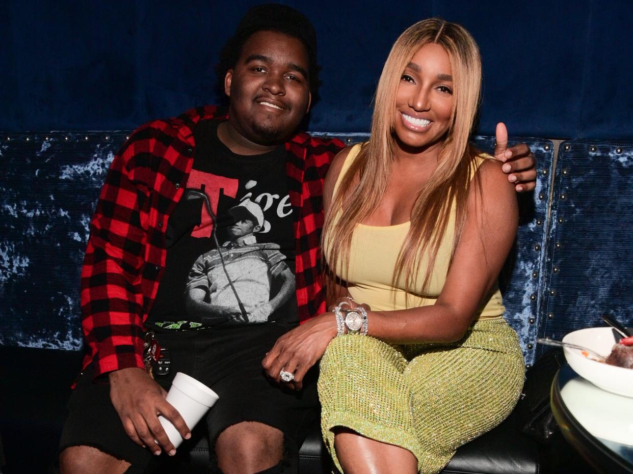 Brentt Leakes and NeNe Leakes attend The Linnethia Lounge Grand Opening on May 28, 2021 in Duluth, Georgia.