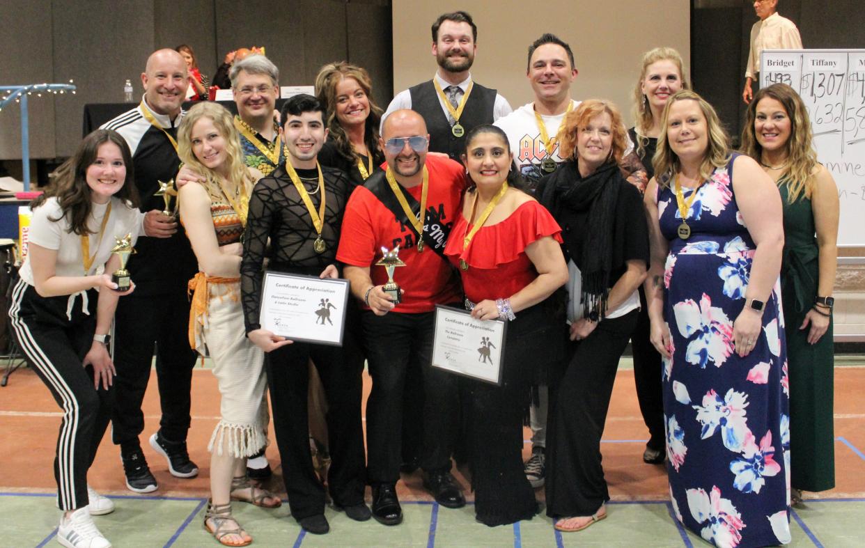 Dancers pose at the 11th Annual Sandusky County Dancing for CASA contest and fund raiser.