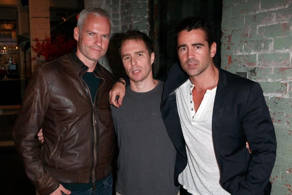 Farrell with director Martin McDonagh and castmate Sam Rockwell (Getty)