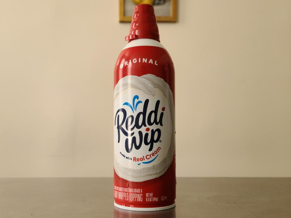 can of reddi wip whipped cream on a counter