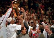 <p>With all due respect to the 2016-17 Warriors, no team has dominated from start to finish quite like the 1995-96 Bulls. A motivated Michael Jordan, in the first full season of his post-baseball comeback, won his eighth scoring title and all three MVP awards (regular season, All-Star Game and Finals). Scottie Pippen joined him on the All-NBA first team and Dennis Rodman, in his first season with the Bulls, led the league in rebounding. Chicago was suffocating on defense and devastating in transition, winning by an average of 12.3 points, 0.7 more than the ’17 Warriors. The Bulls also faced a tougher gauntlet in the playoffs, losing only three games in four series, and finished with an overall record of 87-13, still the best in NBA history. </p>