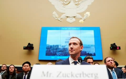 Mark Zuckerberg appears before Congressmen on Wednesday afternoon - Credit: AP