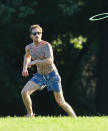 <p>Cameron Douglas enjoys a summer day in N.Y.C.'s Central Park on Aug. 15. </p>