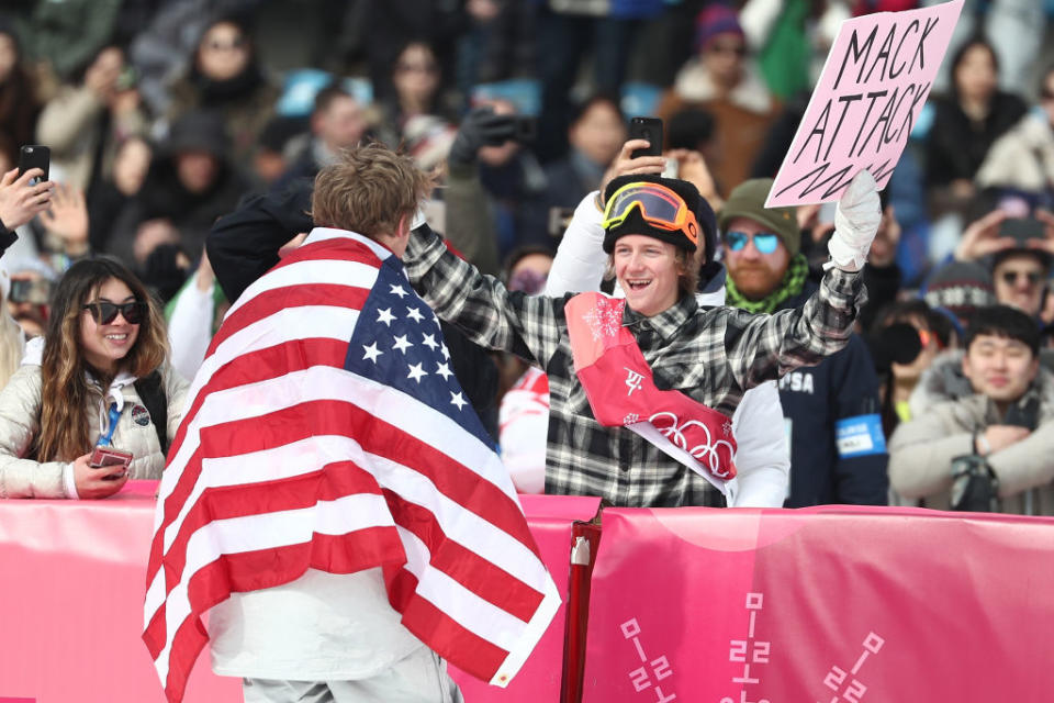 Kyle Mack and Red Girard at the Big Air competition. (Getty)