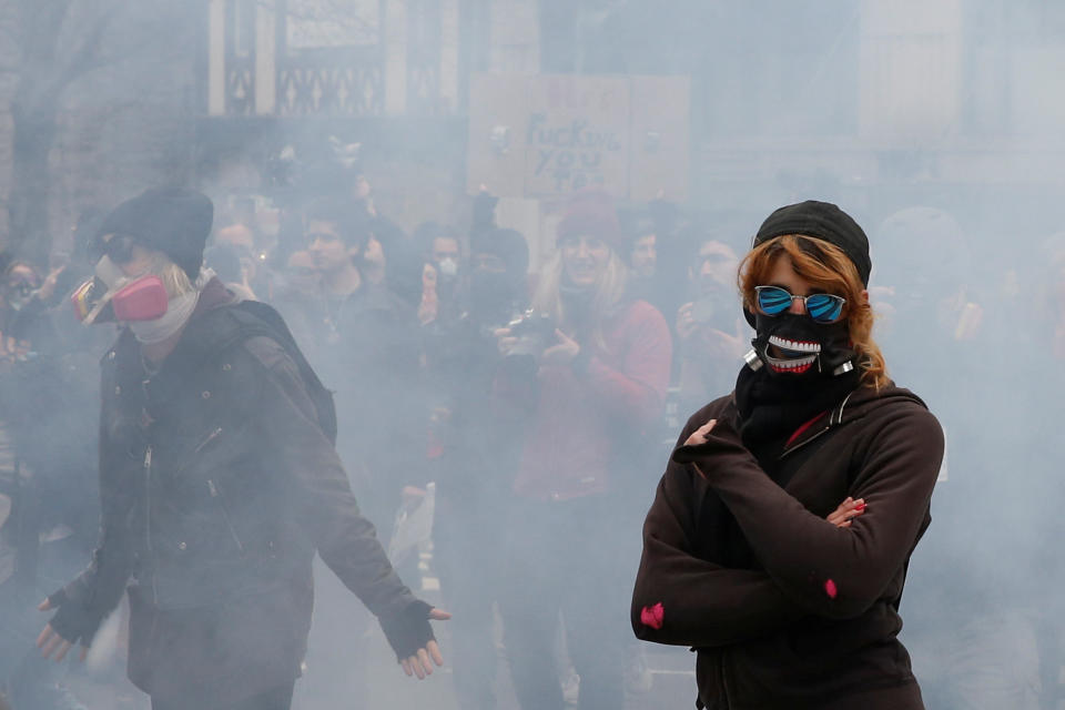 FOTOS: Protestas violentas en la investidura presidencial de Trump