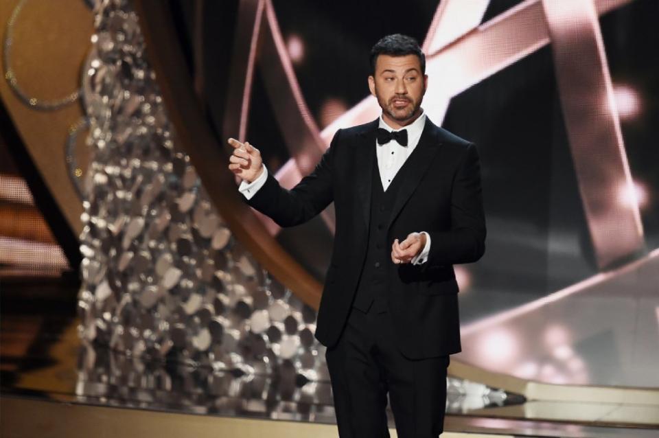 Jimmy Kimmel hosted the 68th Primetime Emmy Awards in 2016.