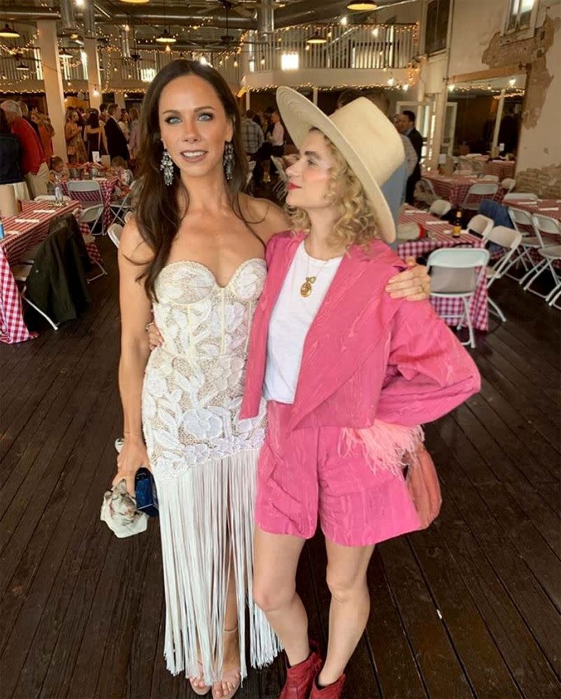 Barbara Pierce Bush (left) and Megan Ferguson at Bush's second wedding in Texas last weekend | Megan Ferguson/Instagram