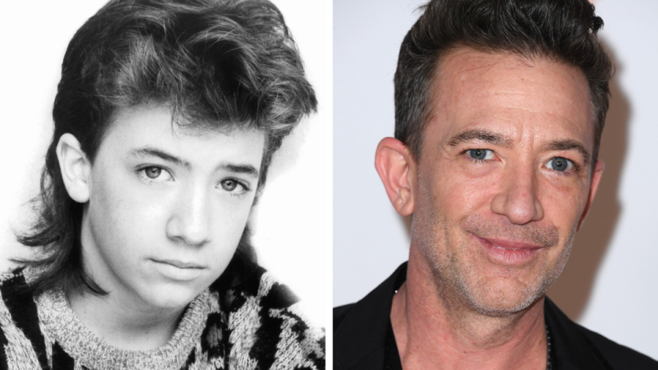 David Faustino Left: 1989; Right: 2023