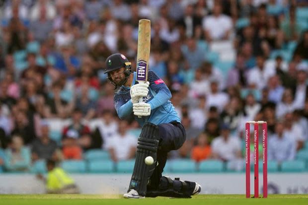Yorkshire's Will Fraine batting during the Vitality Blast T20 quarter-final match at The Oval, London. Picture: Mike Egerton/PA Wire