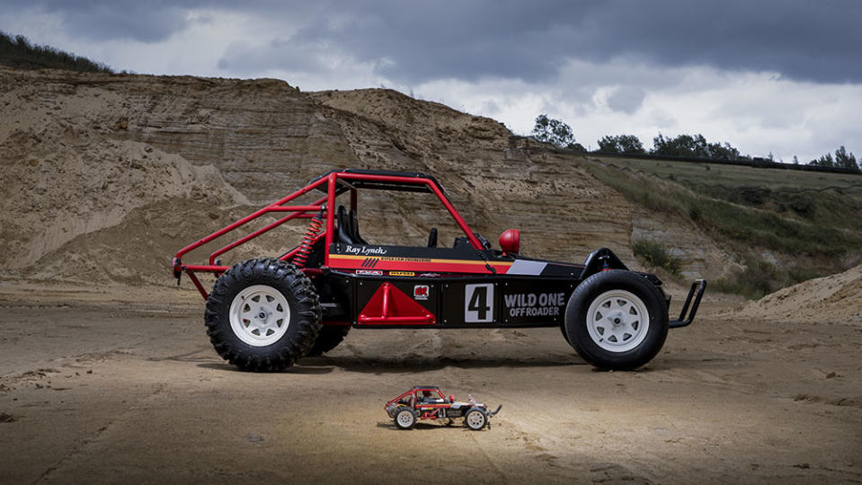 The Little Car Company Tamiya Wild One Max next to the original Tamiya Wild One Max