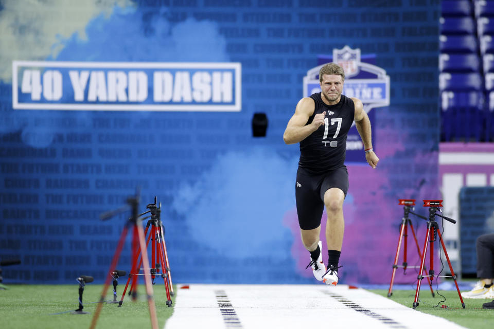 Dayton TE Adam Trautman is a fascinating 2020 NFL draft prospect. (Photo by Joe Robbins/Getty Images)