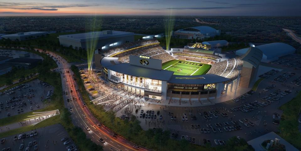 Rendering of renovations to the north concourse at Memorial Stadium, the home of Missouri football. The project is expected to cost $250 million.