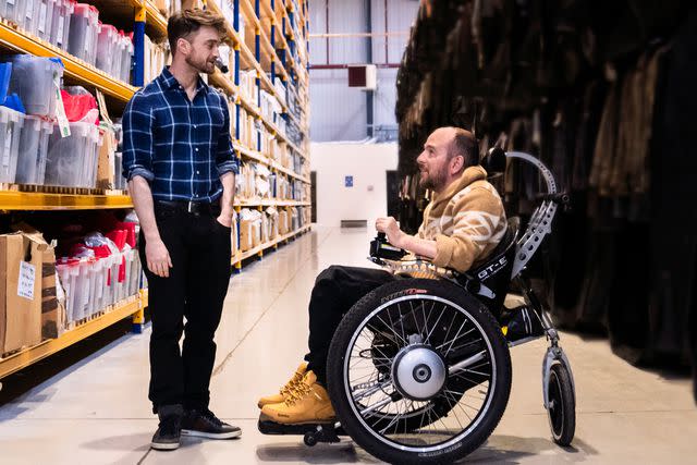 <p>Courtesy of HBO</p> Daniel Radcliffe and David Holmes in "David Holmes: The Boy Who Lived"