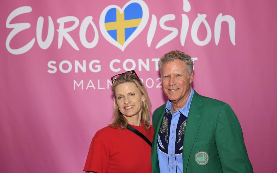 Viveca Paulin and Will Ferrell at Eurovision