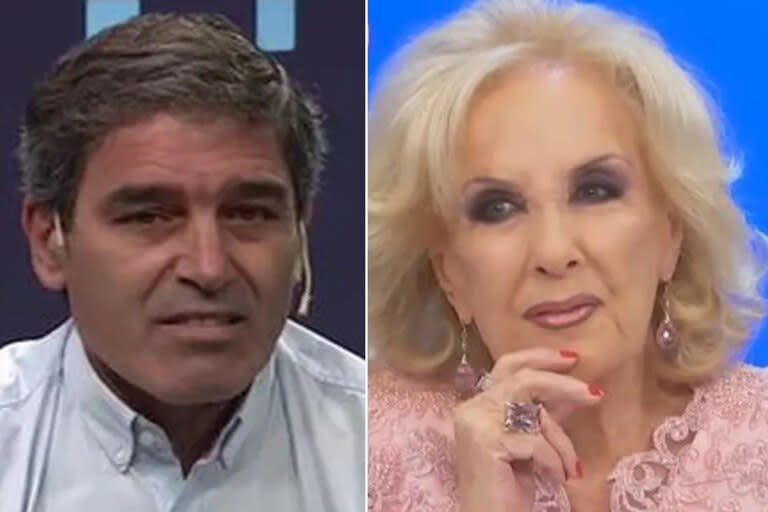 Fernán Quirós no pudo evitar mostrar su nerviosismo ante la inquisidora pregunta de Mirtha Legrand