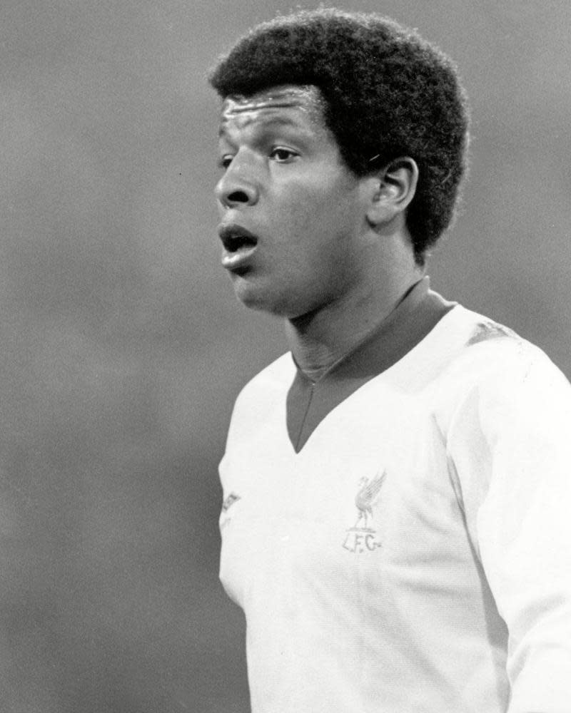 Howard Gayle playing for Liverpool against Bayern Munich in 1981