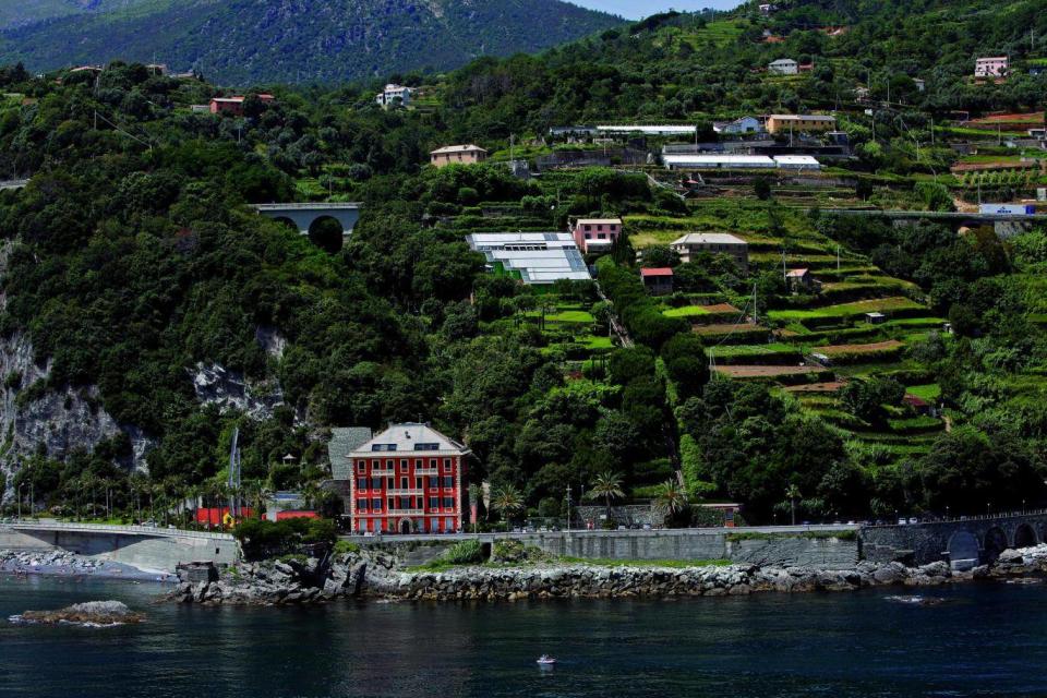 The bright red period villa that is the Renzo Piano Foundation (Fondazione Renzo Piano)