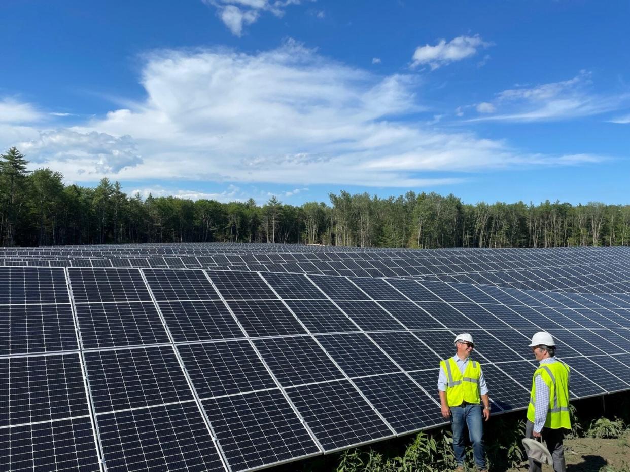alden Renewables, a renewable energy development company, has several utility scale solar projects under way in New Hampshire and is interested in the new market potential created by Senate Bill 54. Pictured is the company’s Littlefield Solar Project in Wells, Maine.