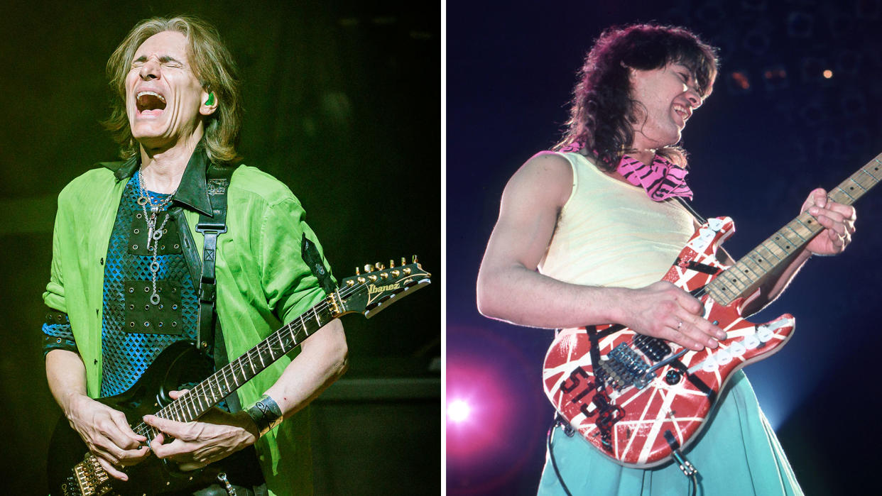  Steve Vai and Eddie Van Halen. 