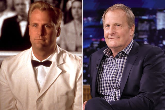 <p>Courtesy Everett Collection;Getty</p> Jeff Daniels in 'Pleasantville' and now