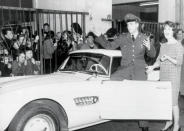 <p>Elvis was a U.S. soldier stationed in Germany between 1958 and 1960. According to Road & Track, when he saw this BMW 507 at a dealership there, he bought it immediately.</p>