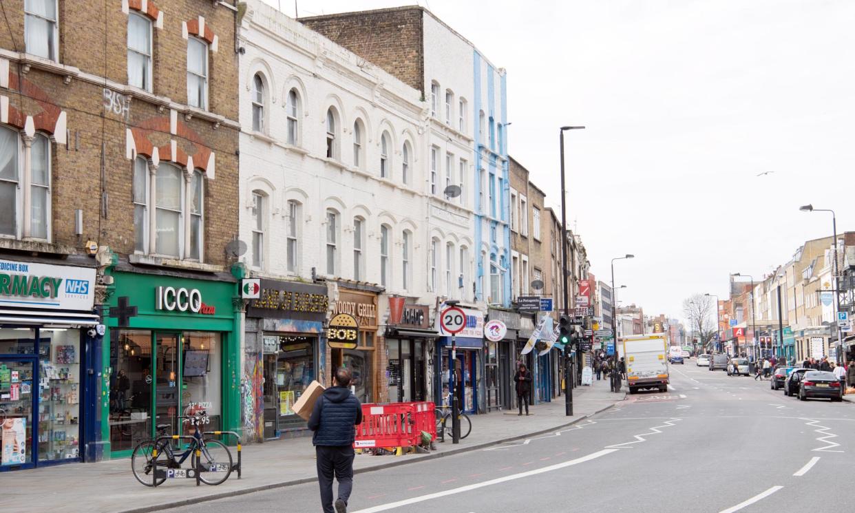 <span>Lazari Properties 1 was hit by fines last July in relation to three flats on Camden High Street registered as houses of multiple occupation.</span><span>Photograph: Christian Sinibaldi/The Guardian</span>