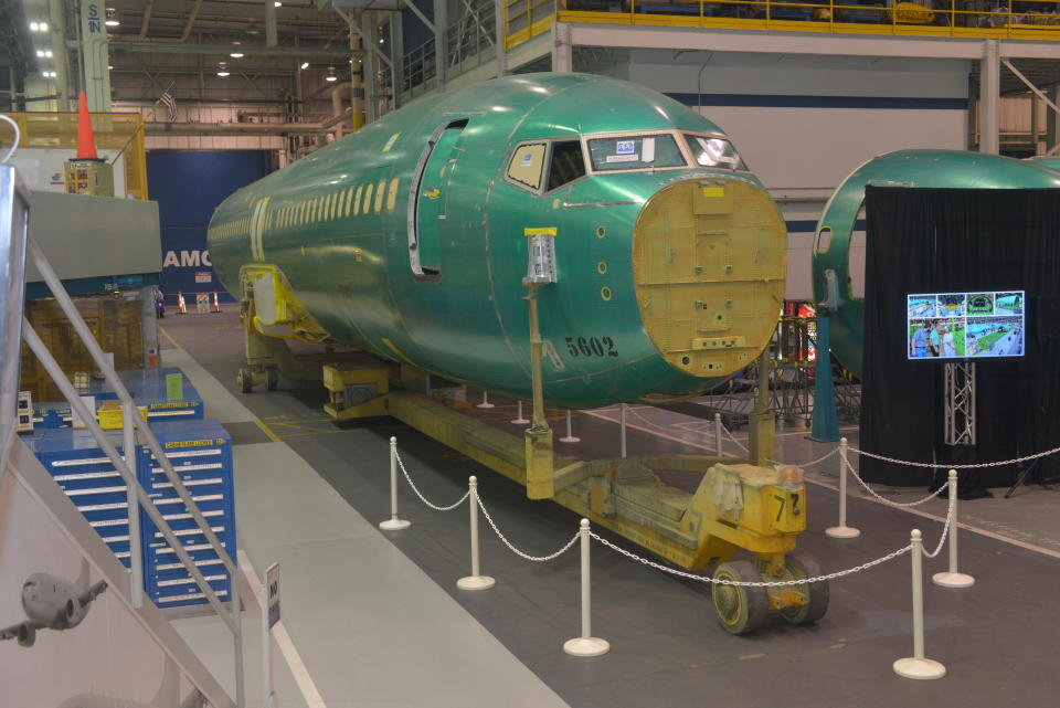 A Boeing 737 fuselage