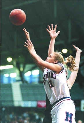 Marinsville\'s April Traylor, second in Miss Basketball voting, was named to the Indiana All-Stars. Staff photo by Mark Hume