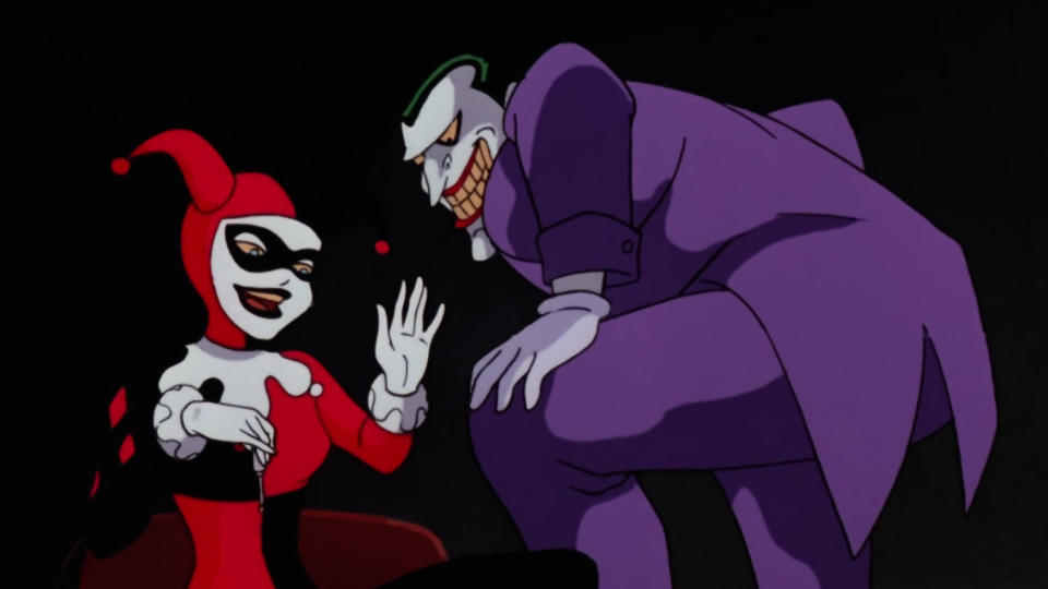 Harley Quinn and the Joker in 'Batman: The Animated Series'. (Credit: Fox)