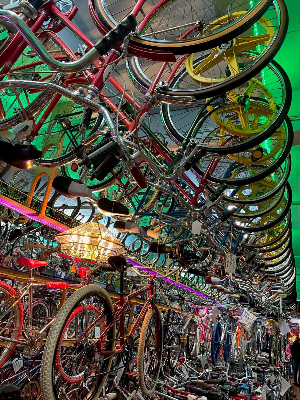 Bicycle Heaven is a maze of chrome and color.