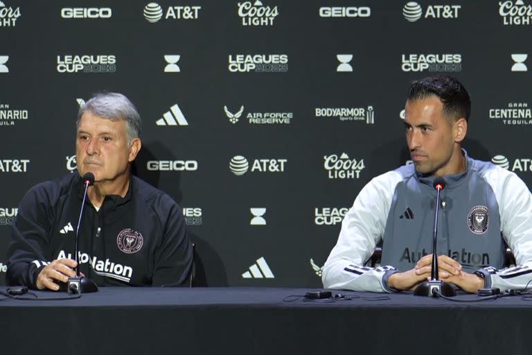 Gerardo Martino y Sergio Busquets hablaron en conferencia de prensa previo al duelo de mañana entre Inter y Cruz Azul