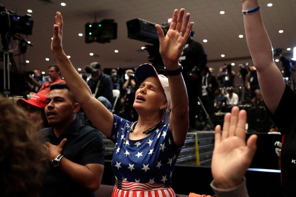 Wanda Albritton at a Trump rally for evangelical supporters on Jan. 3, 2020, in Miami.