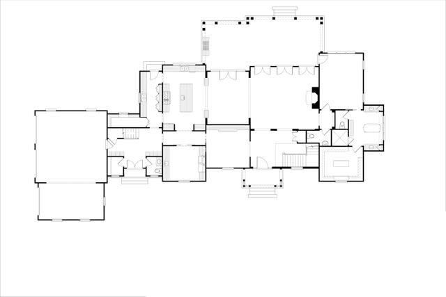 <p>Courtesy of C. Brandon Ingram Design</p> Fernleaf's main level floor plan