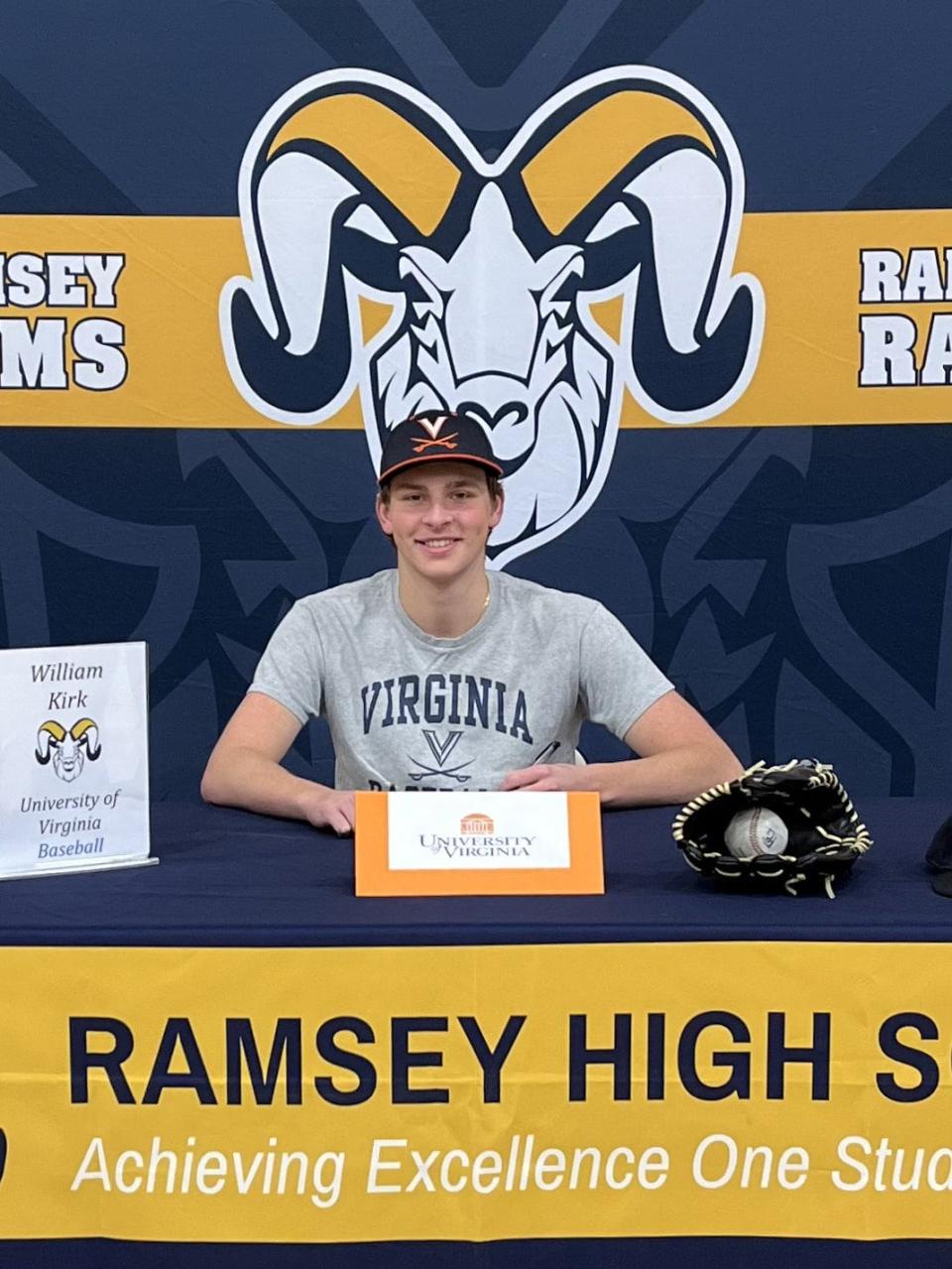 William Kirk of Ramsey committed to Virginia for baseball.