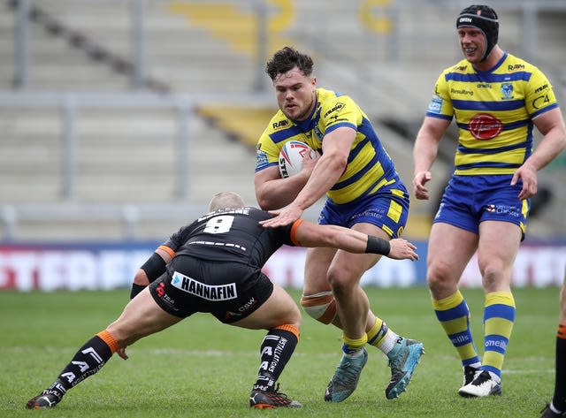 Joe Philbin, centre, relishes the opportunity to take on Catalans Dragons (Martin Rickett/PA)