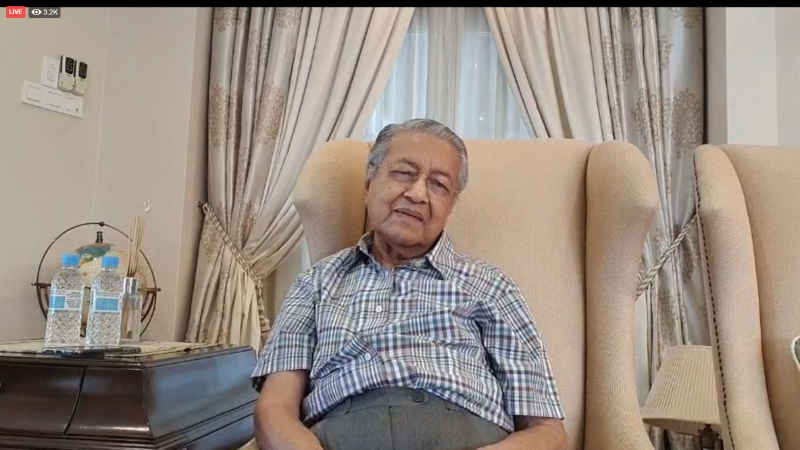 Tun Dr Mahathir Mohamad engages with social media users during a Facebook Live session April 1, 2020. — Facebook screencap