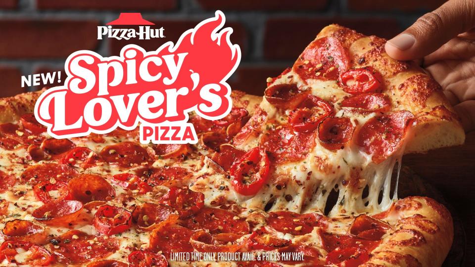 Three new limited-time pizza offerings at Pizza Hut bring the heat with new spicy marinara sauce, sliced red chilis and Fiery Flakes of red pepper.