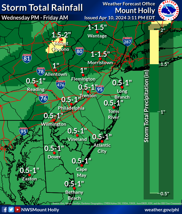 National Weather Service posts alert on Thursday, April 11, warning of possible flooding of area rivers. The coastal flood warning will last at least through Friday afternoon.