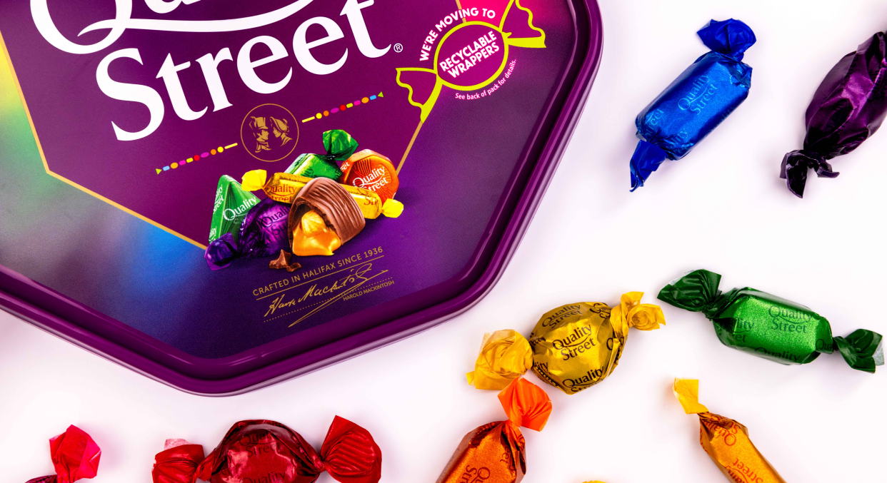 Quality Street is changing its iconic plastic wrappers to be more sustainable. (Nestle UK)