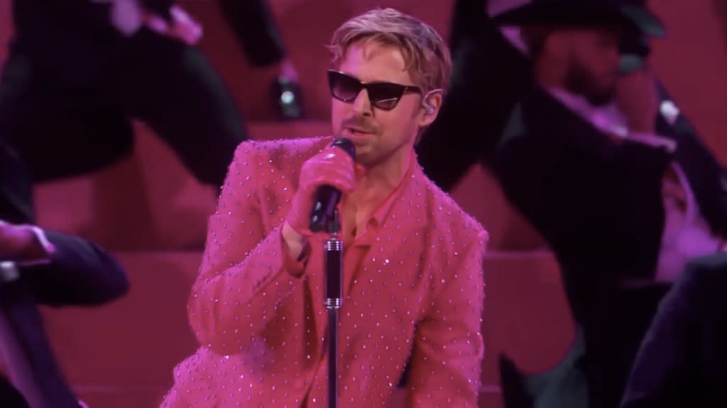 Ryan Gosling singing I'm Just Ken at the Oscars