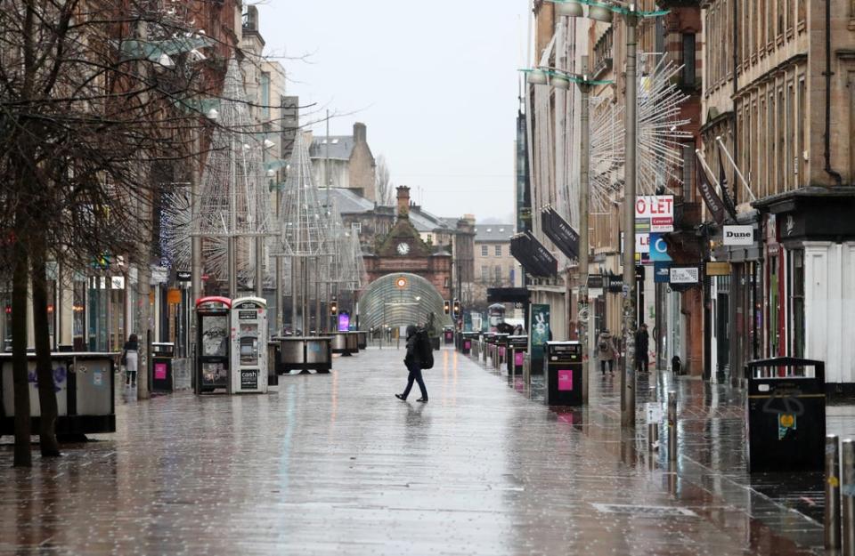 Footfall in Scotland was down by a fifth in September (Andrew Milligan/PA) (PA Archive)