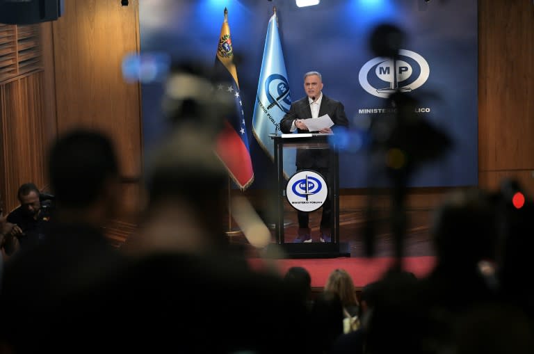 El fiscal general de Venezuela, Tarek William Saab, el 29 de abril de 2024 en Caracas (Juan BARRETO)