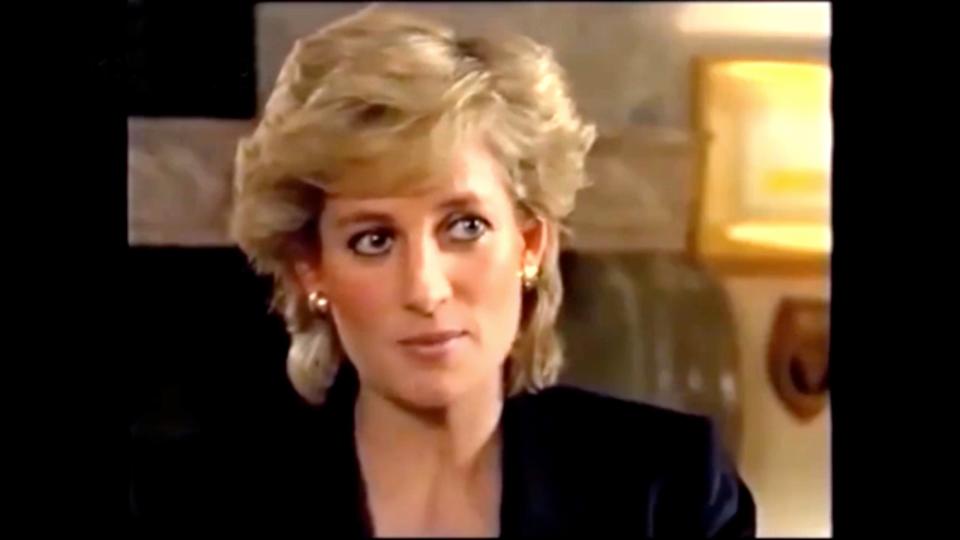 <p>Princess Diana speaking on Panorama</p>From Minnow Films