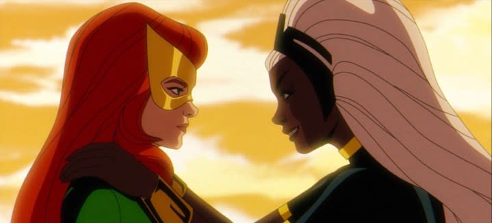 Marvel Girl and Storm share a moment in X-Men '97.