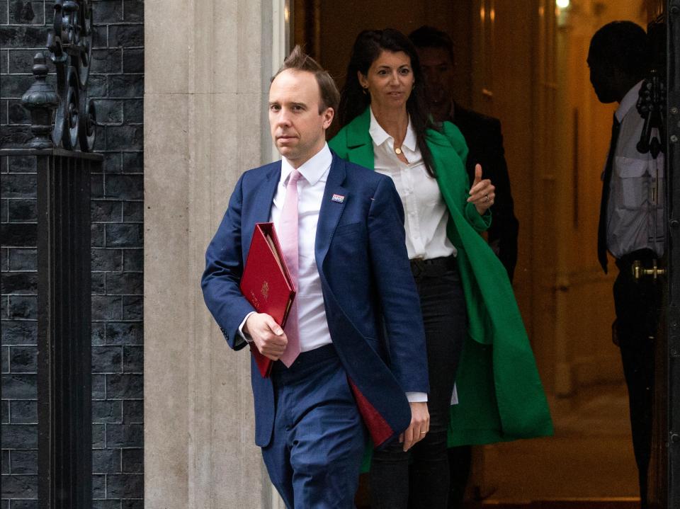 Matt Hancock with aide Gina Coladangelo (Getty)